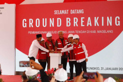 Sempat Tertunda karena Pandemi, Pembangunan Masjid Agung Jateng di Magelang Akhirnya Dimulai
