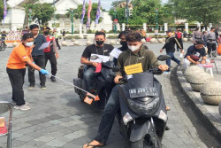 Tersangka Kasus Klitih Ikuti Rekonstruksi Ulang Kejadian di Titik Nol Jogja