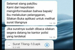 Awas! Penipuan Surat Tilang Elektronik Lewat WA, Rekening Bank Bisa Bobol