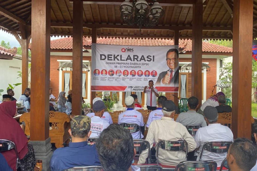 Sukarelawan Targetkan Anies Menang seperti Jokowi-Ma'ruf Peroleh 62 Persen Suara di DIY