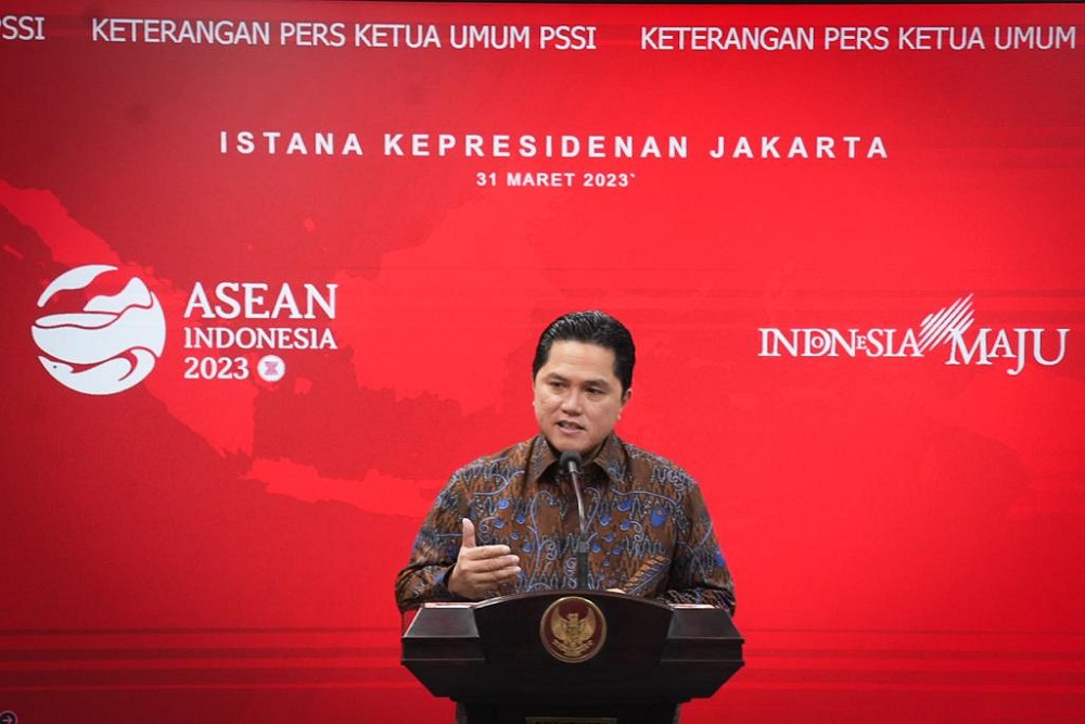 Erick Thohir Berjanji Jaga Amanah Presiden agar Indonesia Tidak Dikucilkan FIFA