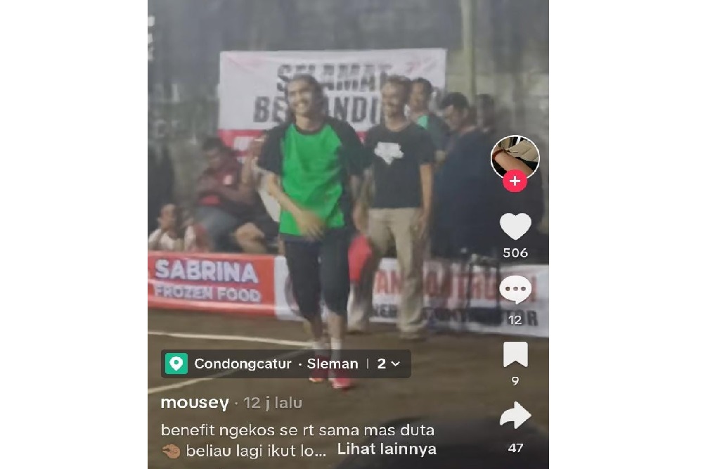 Viral Duta Sheila On 7 Jadi Pemain Tarkam Bola Voli di Condongcatur Sleman
