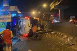 Kronologi Lengkap Kecelakaan Bus Sumber Selamat Terguling di Fly Over Janti: 6 Orang Terluka