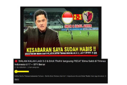 Beredar Kabar Erick Thohir Pecat Pelatih Kepala Timnas U-17, Ini Faktanya