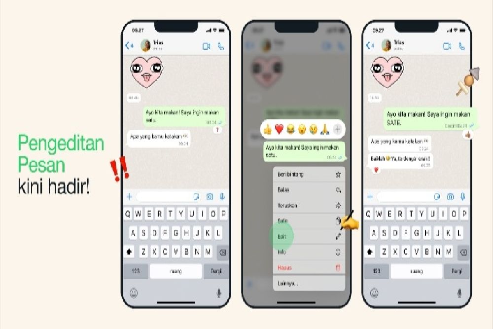 Cara Mengedit Pesan WhatsApp yang Terlanjur Dikirim