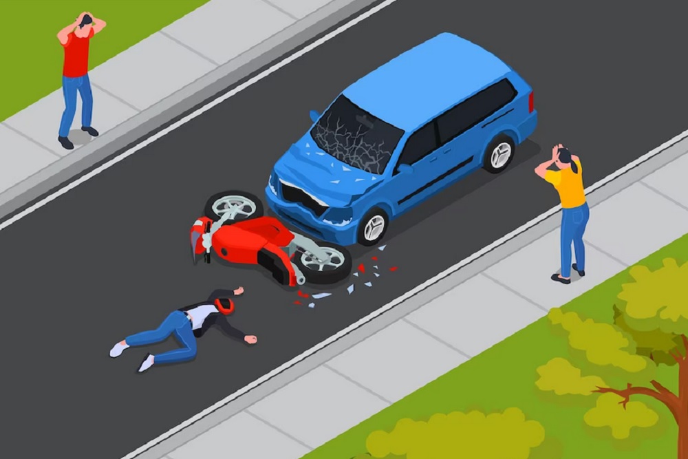 Oleng dan Tabrak Pembatas Jalan, Pengendara Motor Luka-luka