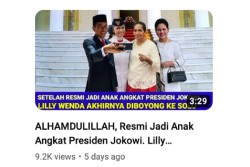 Anggota Paskibraka Lilly Wenda Diangkat Anak oleh Presiden Jokowi, Ini Faktanya