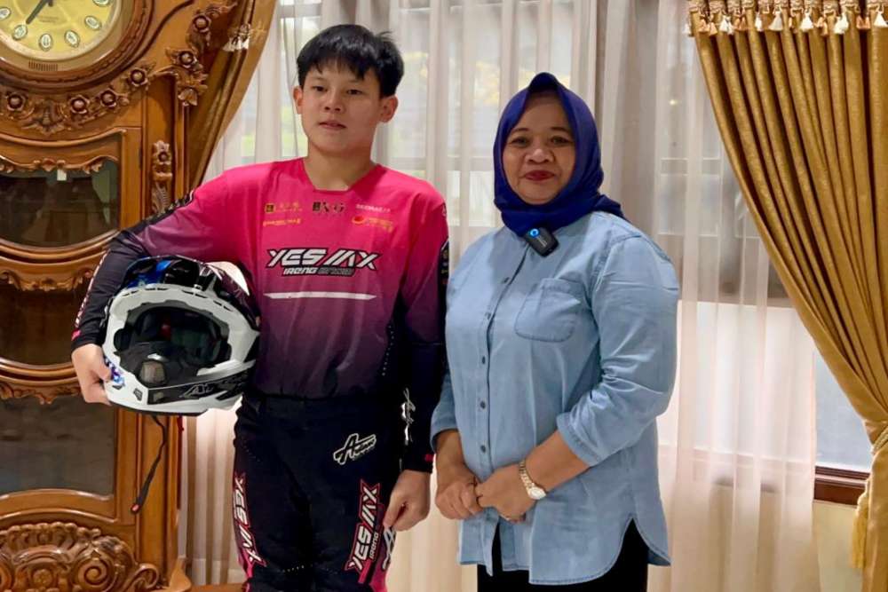 Berlatih di Belgia demi Kejuaraan Motocross Eropa, Atlet Sleman Ini Berpamitan dengan Bupati