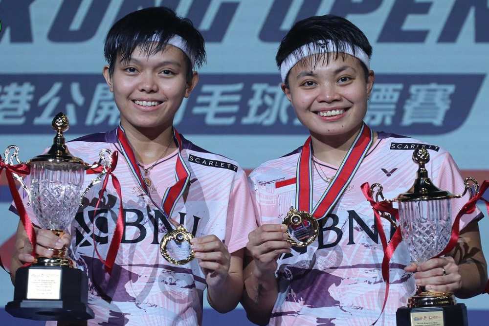 Taklukkan Pasangan Malaysia Rubber Game, Apriyani/Siti Fadia Sukses Juara Hong Kong Open 2023