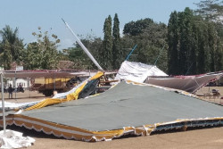 Dua Tenda Roboh Dihantam Angin Puting Beliung di Bantul