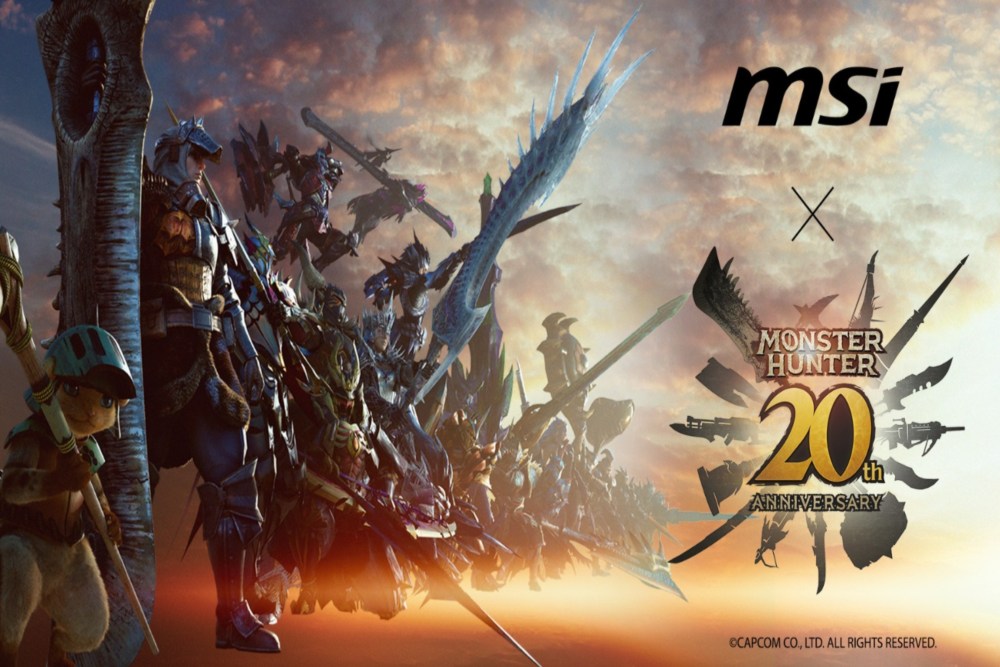 Rayakan Monster Hunter ke-20,  MSI dan CAPCOM Buat Produk Gaming Edisi Terbatas