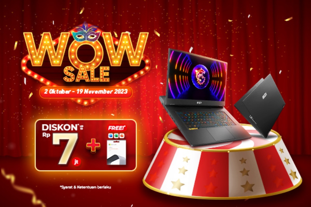 Ingin WFA dan Main Game di Mana Saja, Cari Laptop Baru di Promo MSI WOW Sale