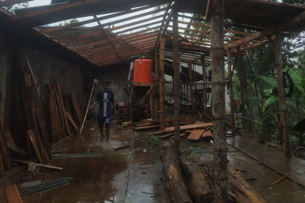 Puluhan Rumah Warga di Semin Rusak Diterjang Angin, BPBD Gunungkidul Siap Gelontorkan Bantuan