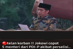 Jokowi Disebut Pecat 5 Menteri dari PDI Perjuangan, Begini Faktanya