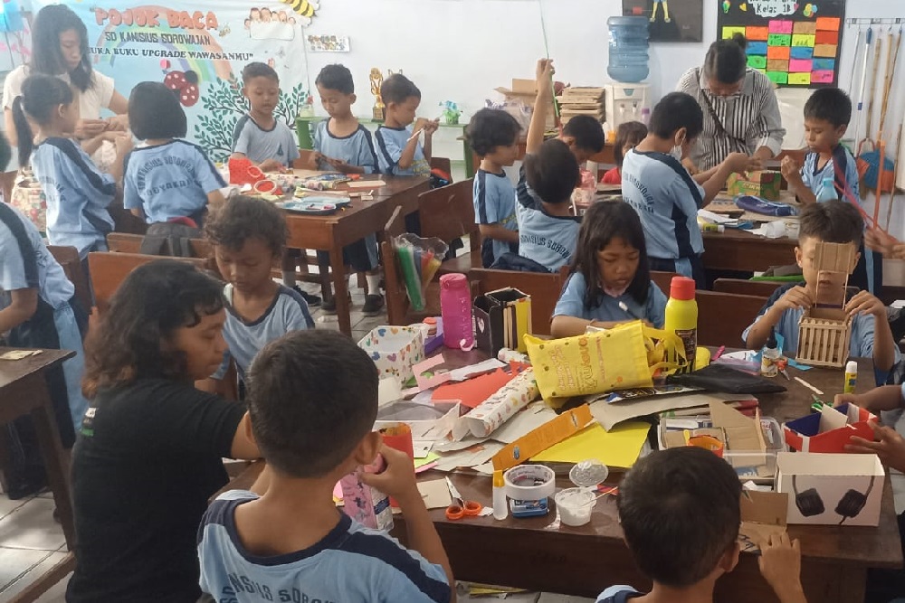 Libatkan Orangtua, Siswa SD di Banguntapan Belajar Memilah dan Mengolah Sampah