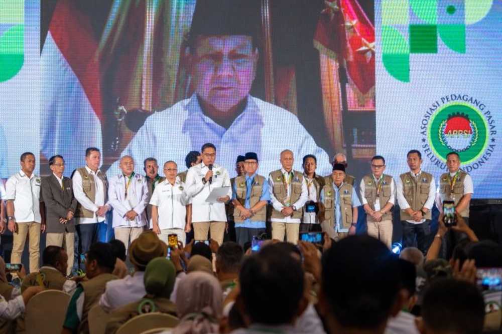 Pedagang Pasar se-Indonesia Resmi Labuhkan Dukungan ke Prabowo-Gibran