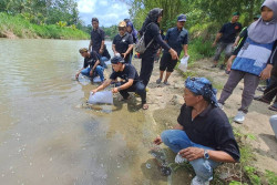 Selamatkan Ekosistem Sungai Serang, Komunitas Lokal Kulonprogo Tebar Benih Ikan Endemik