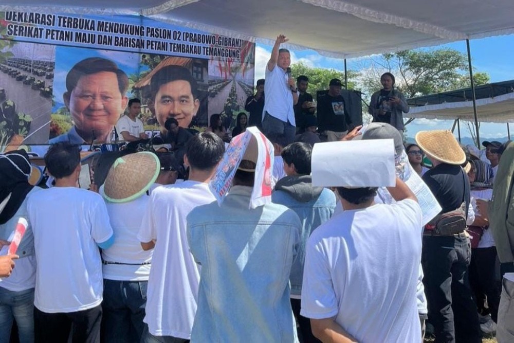 Petani Tembakau dan Sarikat Petani Maju Deklarasi Dukung Prabowo-Gibran di Temanggung