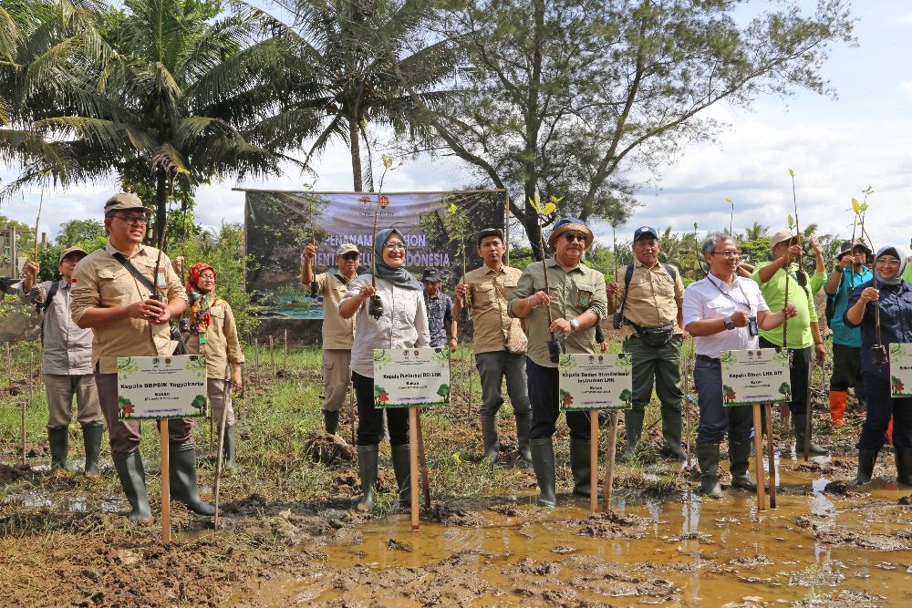 Kepala BSILHK Tanam Mangrove di Kulonprogo saat Peringatan Hari Lahan Basah Sedunia