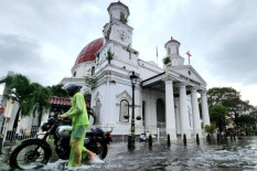 Kota Lama Semarang Tergenang Air dengan Ketinggian 20-50 Centimeter