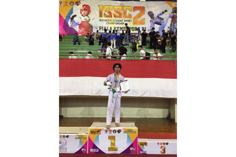 Mahasiswa ITNY Ardy Mansyah Kembali Raih Medali Emas Cabor Taekwondo di ISSC 2024