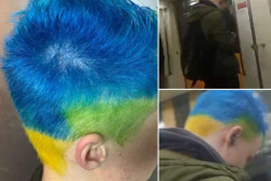 Pria di Moskow Didenda Akibat Rambutnya Dicat Warna Kuning dan Biru, Ini Sebabnya