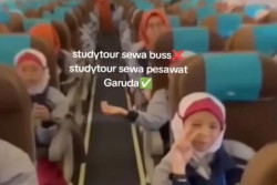 Viral Video Siswa SD di Salatiga Studi Tur Naik Pesawat Garuda, Ternyata Nabung Sejak Kelas 1