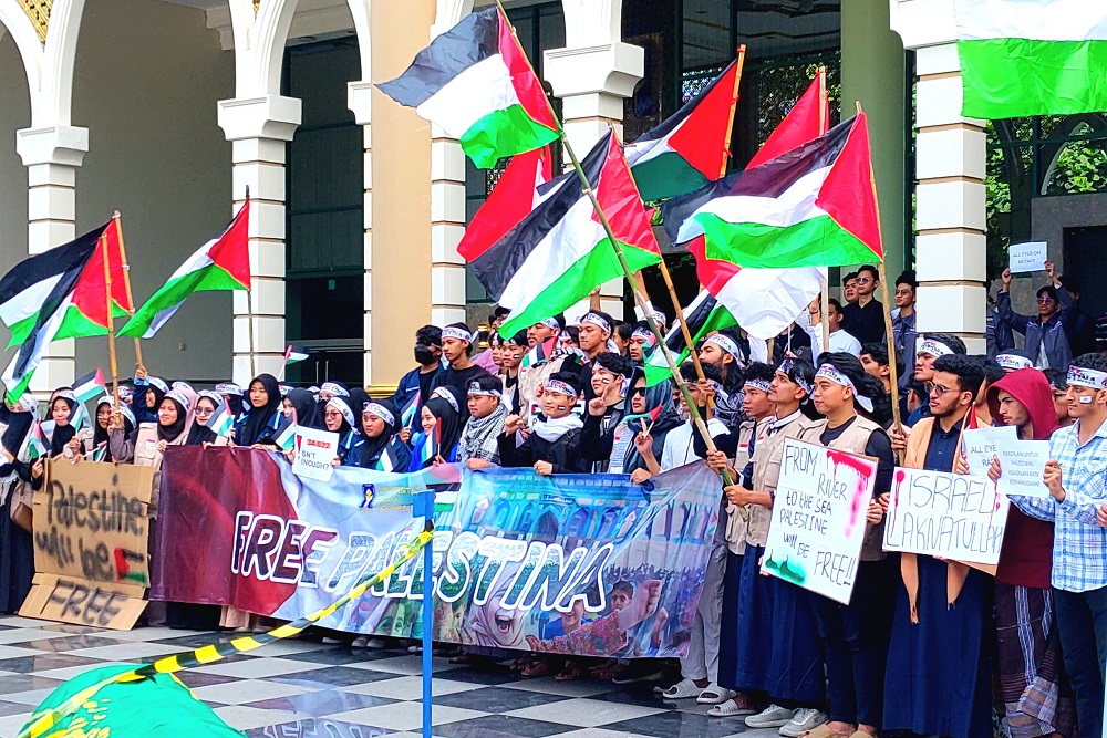 Ratusan Mahasiswa UII Gelar Aksi Bela Palestina, Lima Poin Pernyataan Sikap