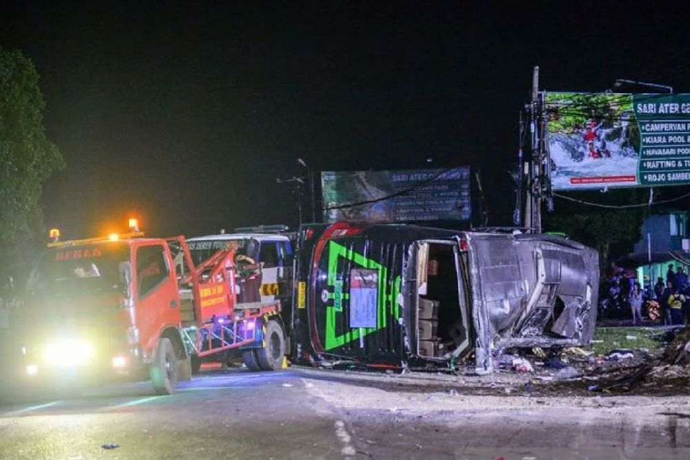 KNKT Turun Tangan Selidiki Penyebab Kecelakaan Bus Rombongan SMK Lingga Kencana Depok