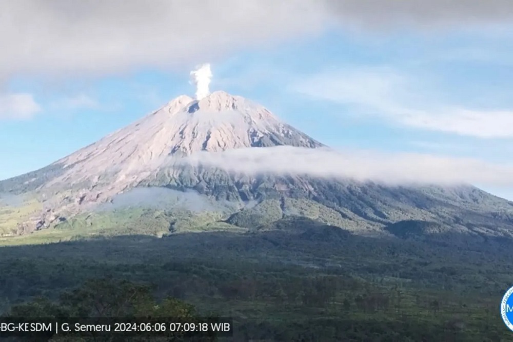 Gunung Semeru Meletus Lontarkan Abu Vulkanik Setinggi 800 Meter