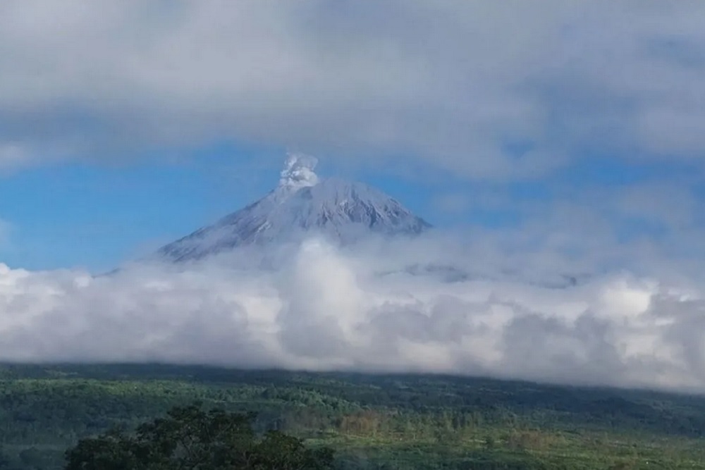 Erupsi, Gunung Semeru Lontarkan Abu Vulkanik Terus Menerus