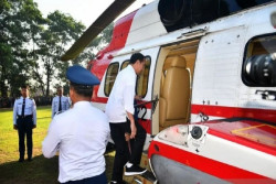 Jokowi Panen Kopi dan Cek Layanan BPJS Kesehatan di Lampung