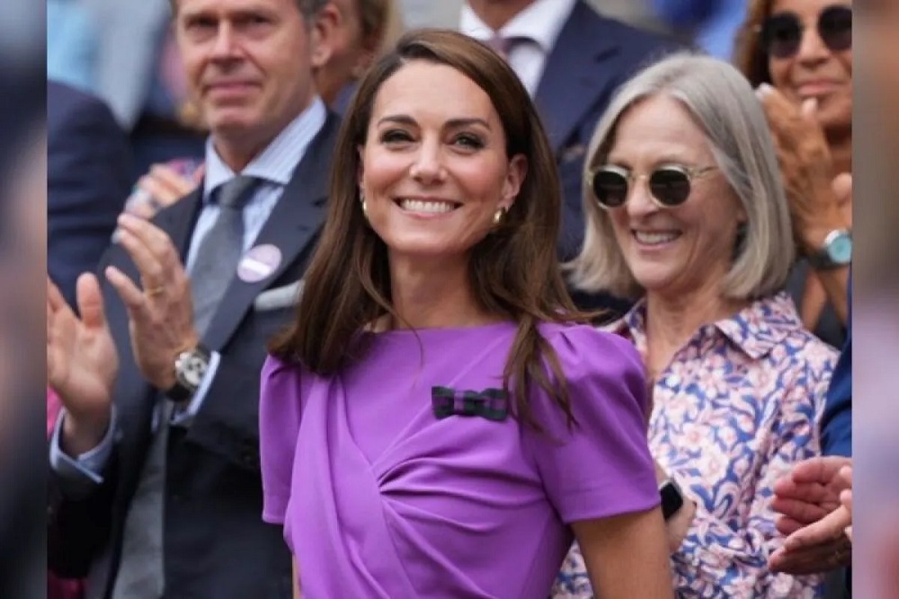 Kenakan Gaun Ungu, Kate Middleton Hadir di Final Wimbledon