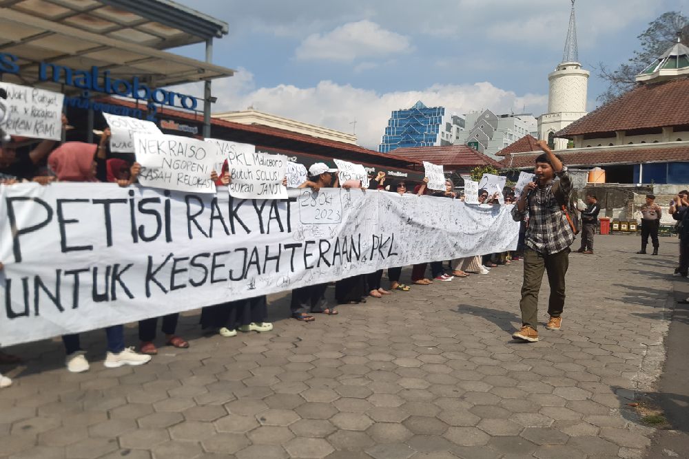 PKL Teras Malioboro 2 Kembali Gelar Aksi, Minta Dilibatkan Dalam Perencanaan Relokasi
