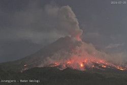 Gunung Merapi Luncurkan Awan Panas dan Lava Pijar