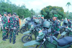 Kemenhan Kirim 888 Motor Trail Listrik untuk Operasional TNI Amankan HUT RI di IKN