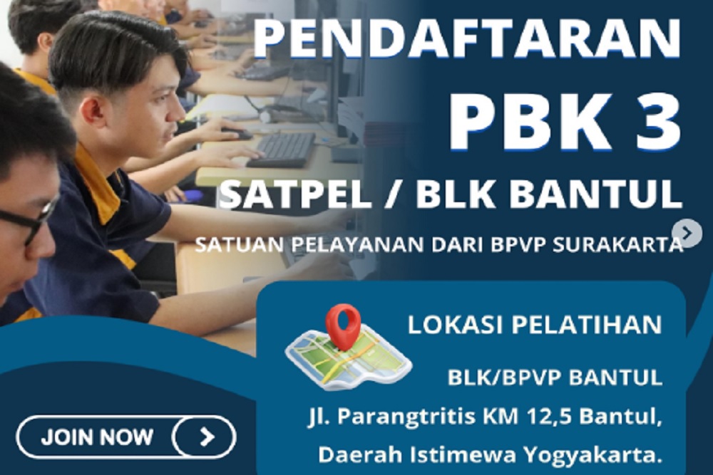 Kemenaker Buka Pelatihan Berbasis Kompetensi Gratis di Bantul, Ini Cara Daftarnya