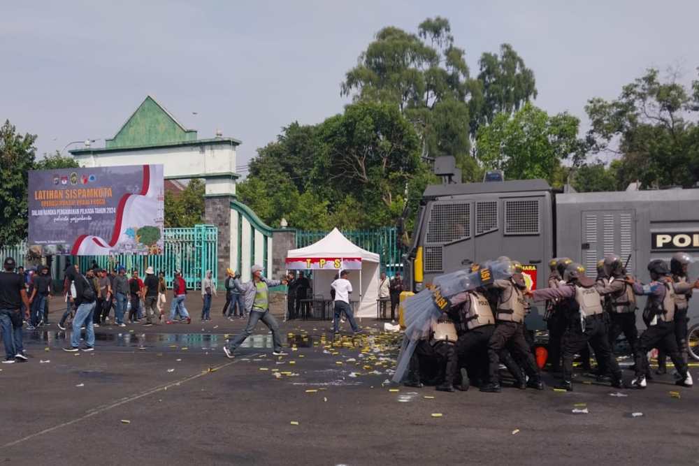 Antisipasi Gangguan Pilkada 2024, Polresta Jogja Gelar Simulasi