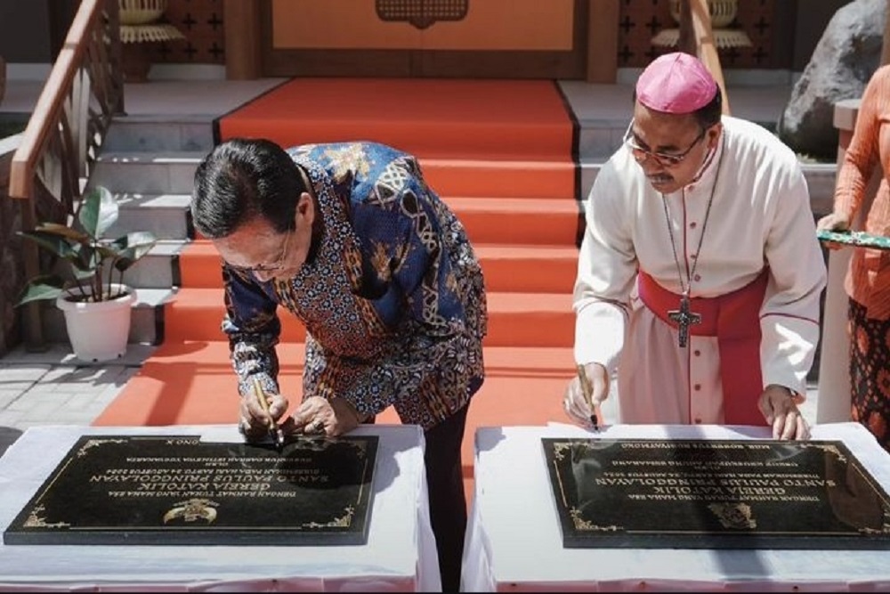 Resmikan Gereja Katolik Santo Paulus Pringgolayan, Sultan Berpesan Soal Keharmonisan dalam Keberagaman