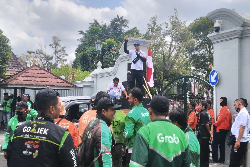 Ojol Jogja Demo Minta Pemerintah Sesuaikan Tarif Layanan