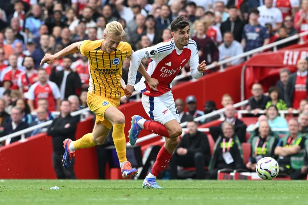 Hasil Liga Inggris Arsenal vs Brighton Skor 1-1: Declan Rice Dikartu Merah, The Gunners Gagal Raih Kemenangan