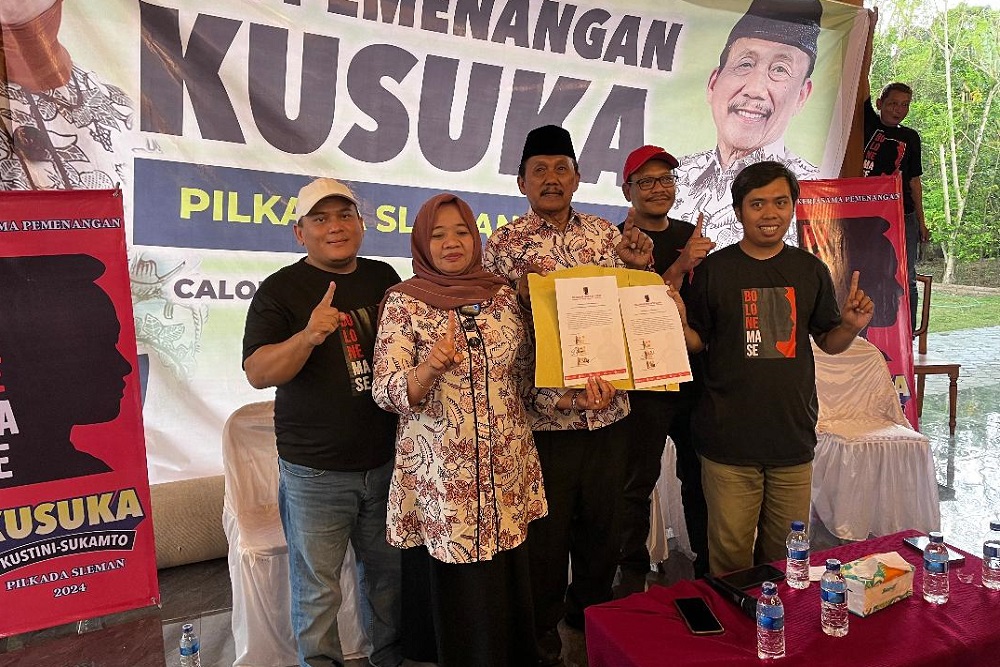 Relawan Gibran Dukung Pasangan Kustini-Sukamto di Pilkada Sleman