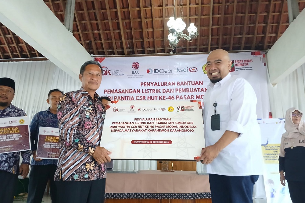 Rangkaian HUT ke-46, Pasar Modal Indonesia Salurkan CSR di Gunungkidul