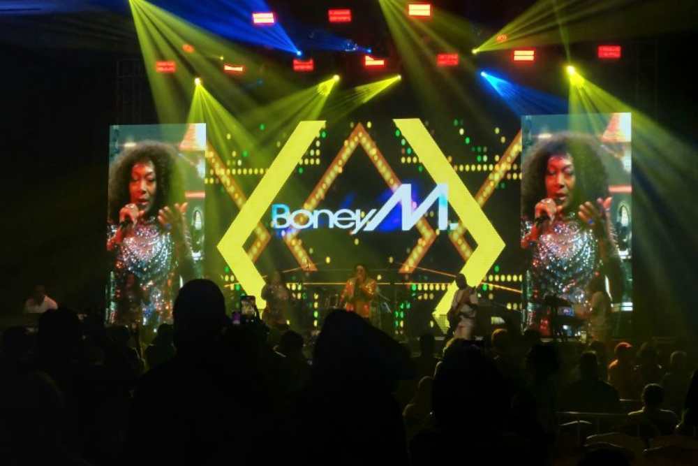 Gelar Konser 50 Tahun Berkarya, Band Legendaris Boney M Sukses Ajak Penonton Bergoyang