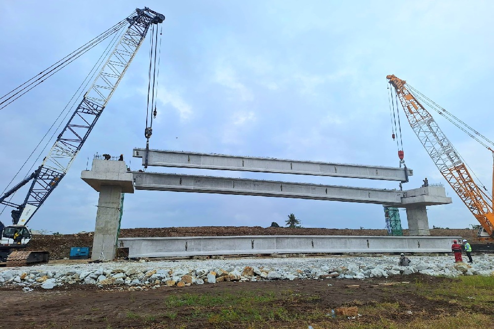 Tol Jogja-Solo Ruas Trihanggo-Junction Sleman Masuki Tahap Erection Girder Perdana