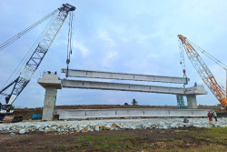 Tol Jogja-Solo Ruas Trihanggo-Junction Sleman Masuki Tahap Erection Girder Perdana