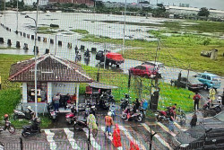 Jalan Parimeter Utara Bandara Soekarno-Hatta Masih Ditutup karena Banjir