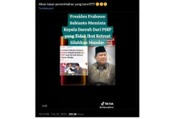 HOAKS: Prabowo Minta Kader PDIP yang Tidak Ikut Retreat di Magelang Agar Mundur