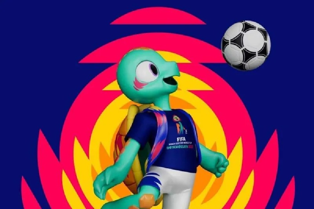 Kura-kura TiKay Jadi Maskot Piala Dunia Sepak Bola Pantai 2025 Seychelles