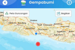 BMKG Meralat Kekuatan Gempa Cilacap Menjadi Magnitudo 4,9